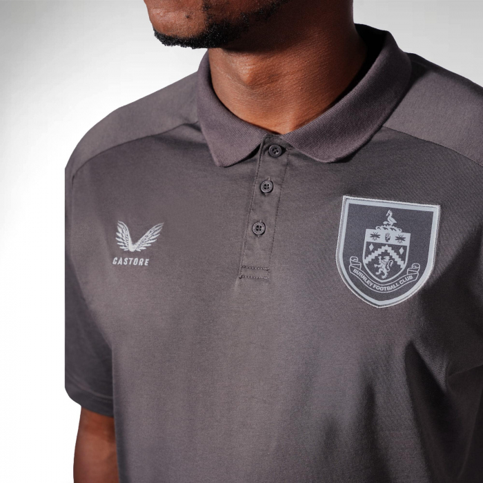 BURNLEY FC GREY TRAVEL POLO ADULT 2026/27