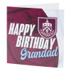 Burnley FC Happy Birthday Grandad Card