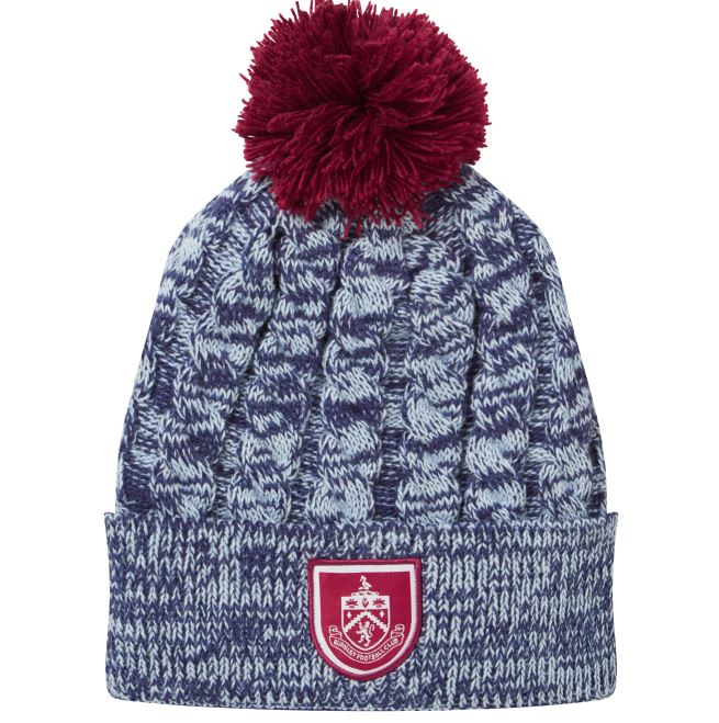 Burnley FC Sherpa Bobble Hat Navy