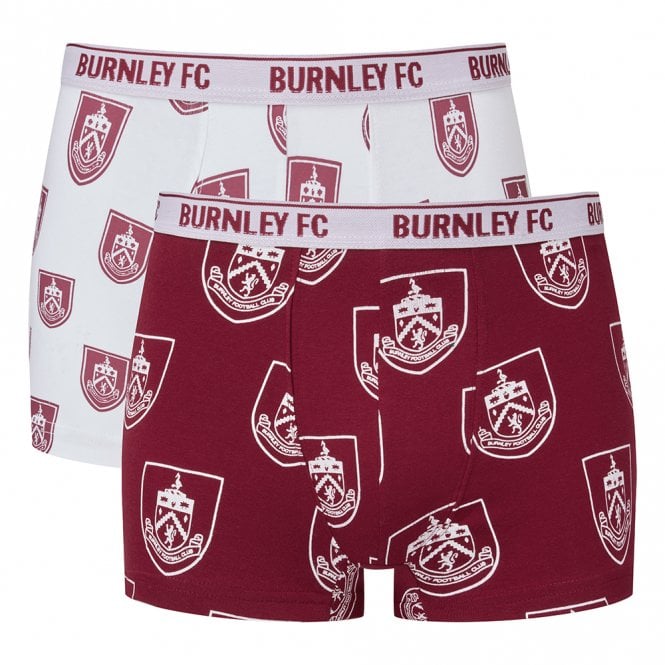 Burnley FC Crest Boxers Twin Pack