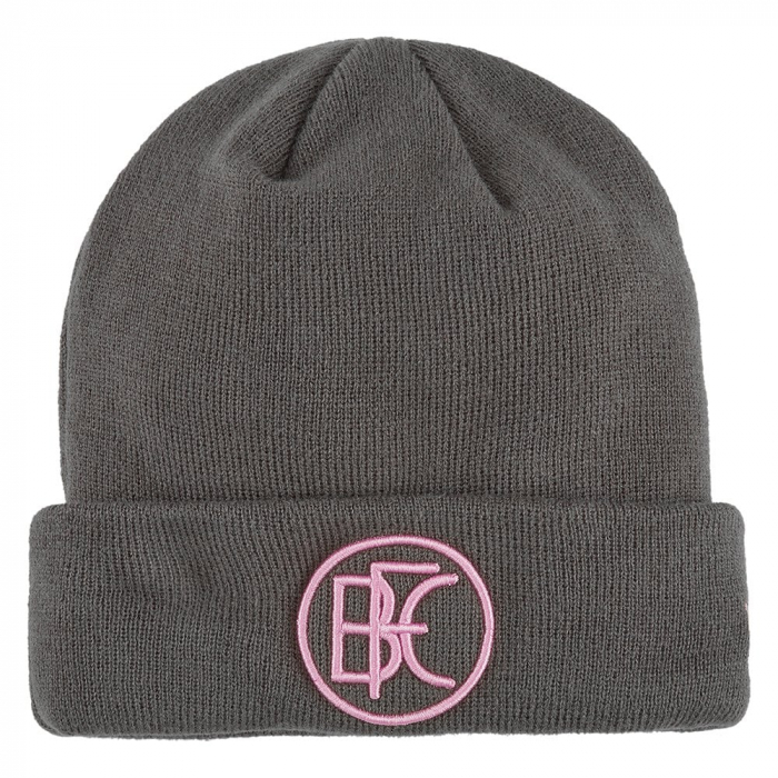 New Era Grey and Pink Cuff Beanie