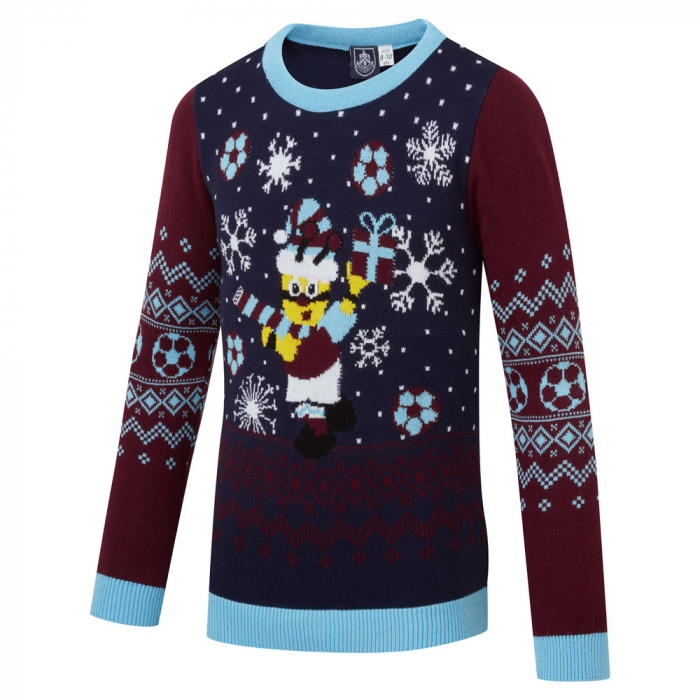 Burnley FC Junior Mascot Xmas Jumper