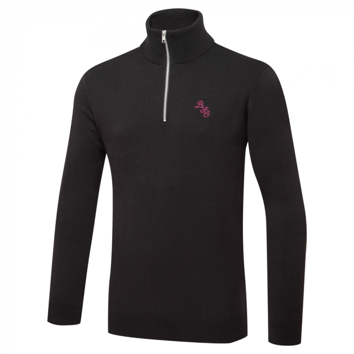 BFC Black Knitted 1/4 Zip