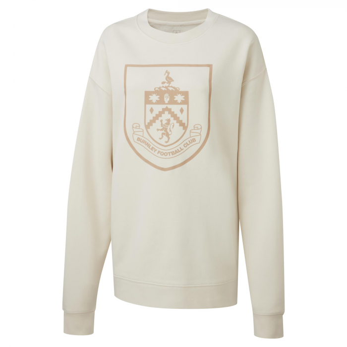 Burnley FC Womens Oversized Ecru Sweatshirt