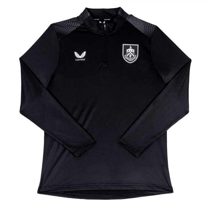 BURNLEY FC BLACK PRE MATCH QTR ZIP JUNIOR 2026/27