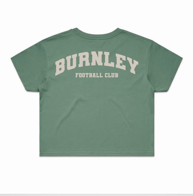 Burnley FC Green Cropped Womens T-Shirt